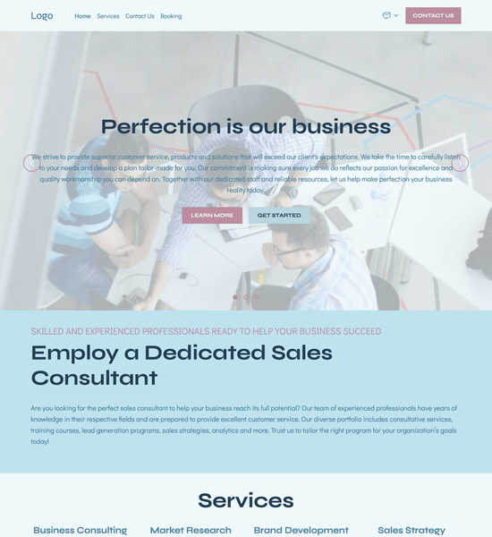 sales consultant template preview