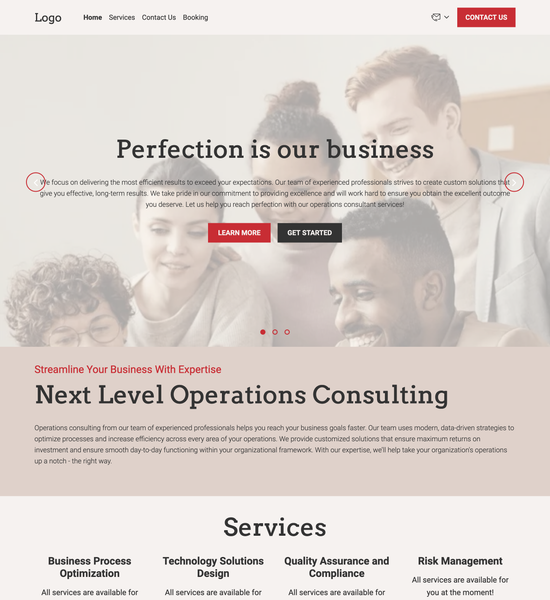 operations consultant template preview