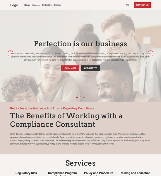 compliance consultant template preview