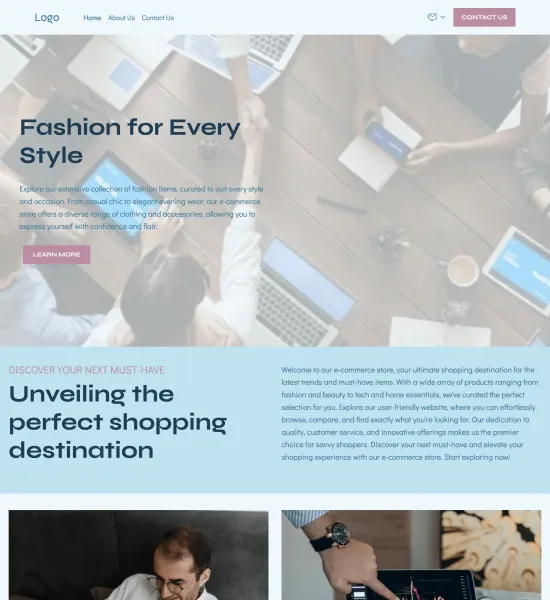 business blog template preview