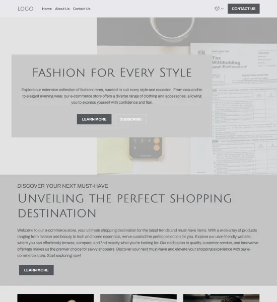 business blog template preview