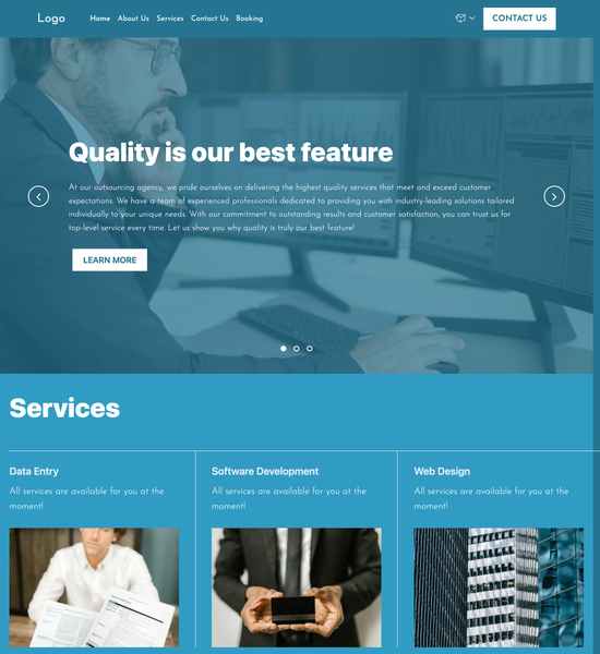 outsourcing agency template preview