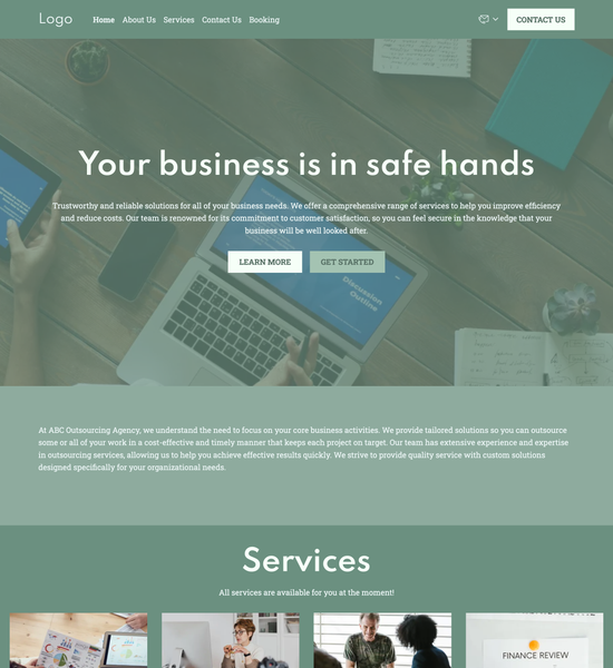 outsourcing agency template preview