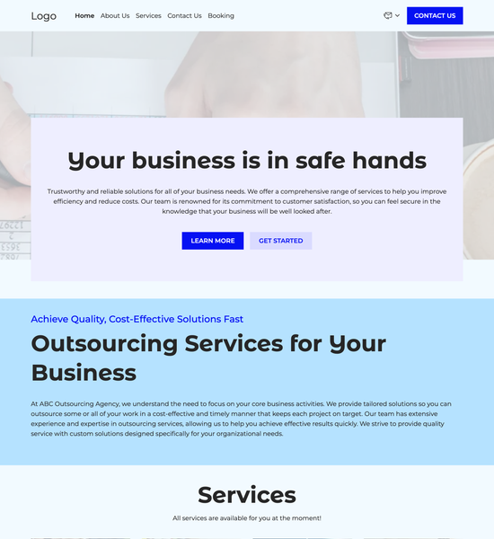 outsourcing agency template preview