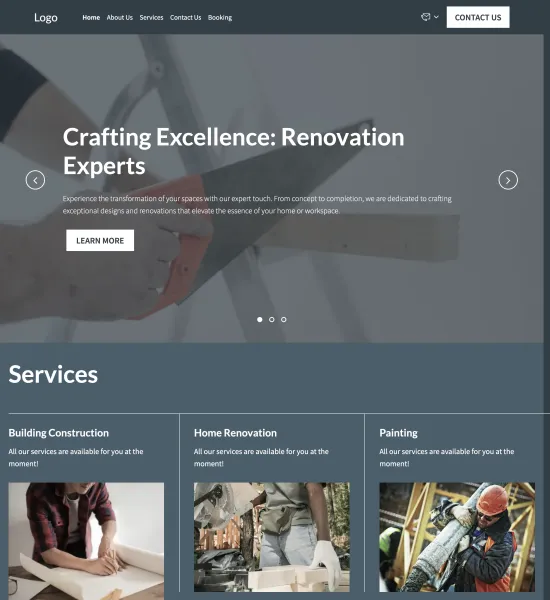 construction company template preview