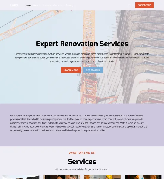 construction company template preview