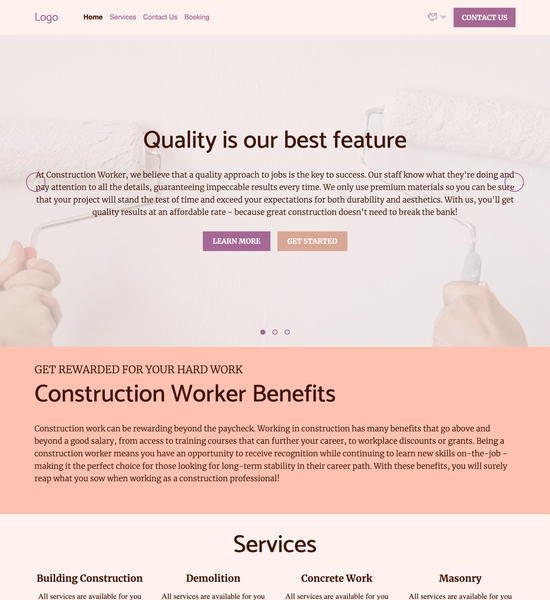 construction worker template preview