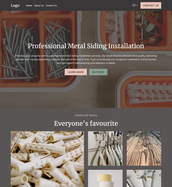 construction and building materials store template preview