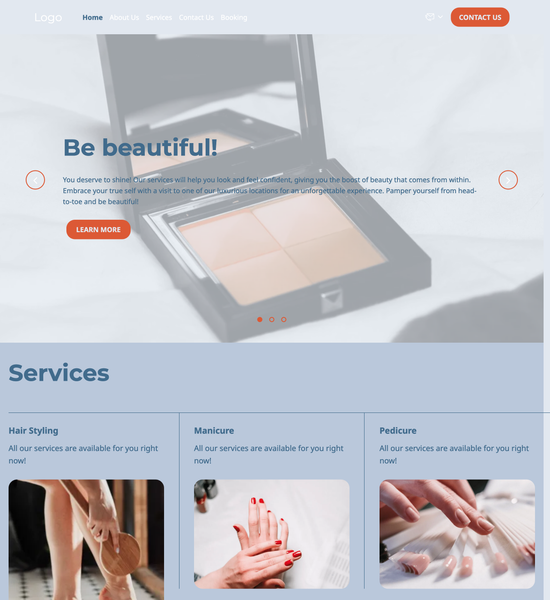 beauty salon template preview