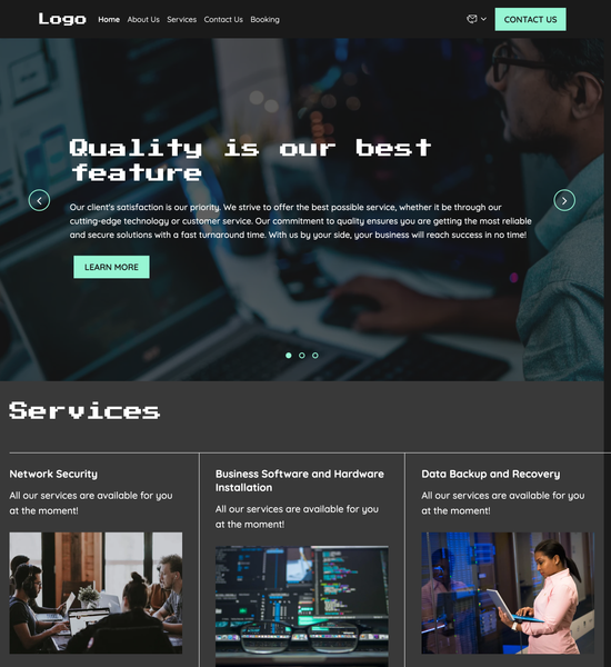 computer consulting agency template preview