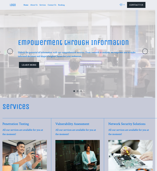 cyber security consulting agency template preview