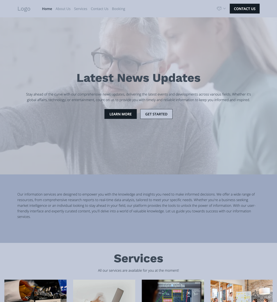 cyber security consulting agency template preview