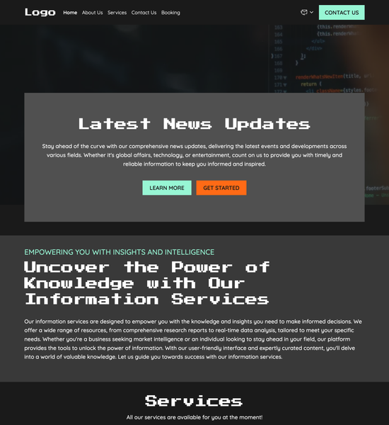 cyber security consulting agency template preview