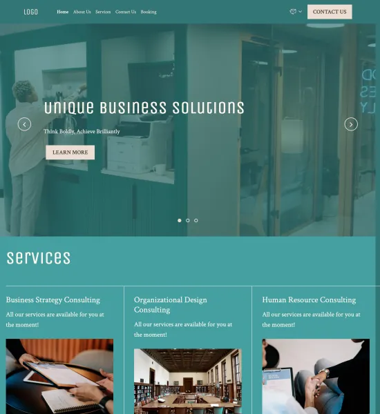 consulting company template preview