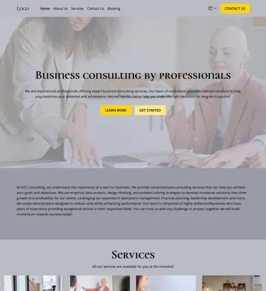 consulting company template preview