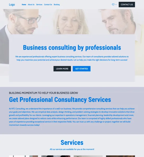 consulting company template preview