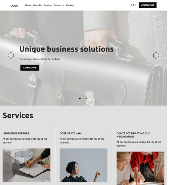 legal consulting agency template preview