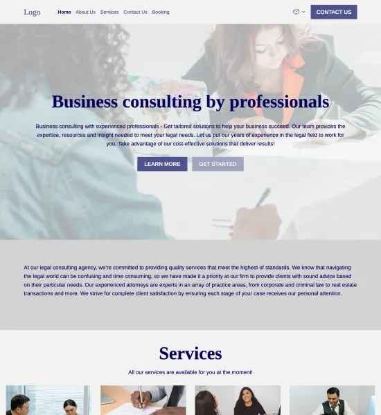 legal consulting agency template preview