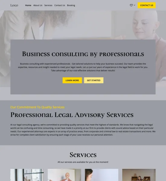 legal consulting agency template preview