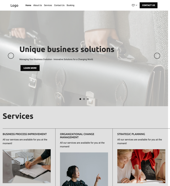 business management consulting agency template preview