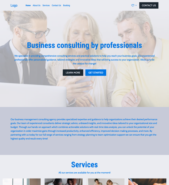 business management consulting agency template preview