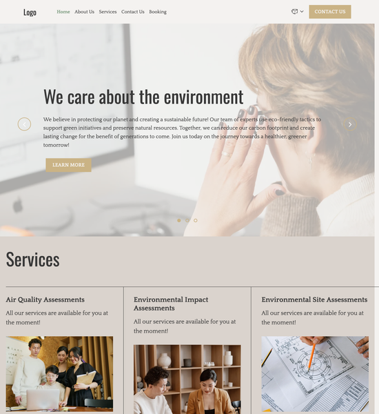 environmental consulting agency template preview