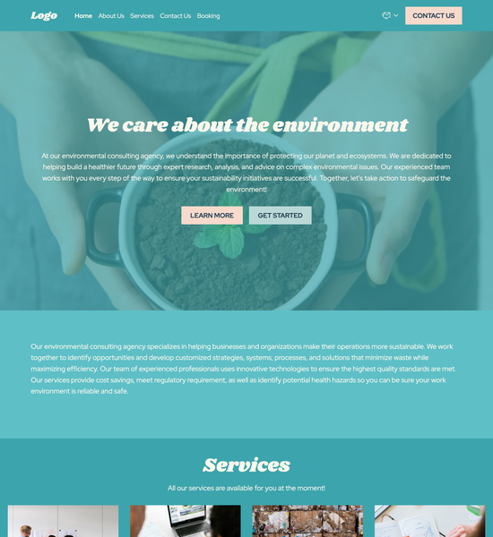 environmental consulting agency template preview