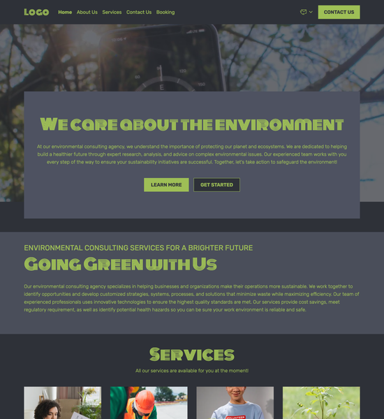 environmental consulting agency template preview