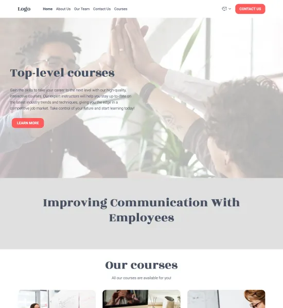 corporate training template preview