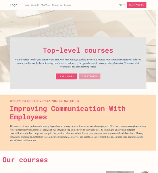 corporate training template preview