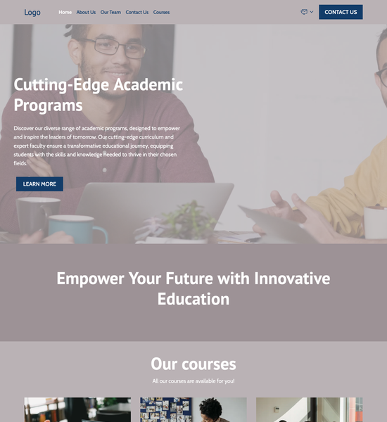 education center template preview