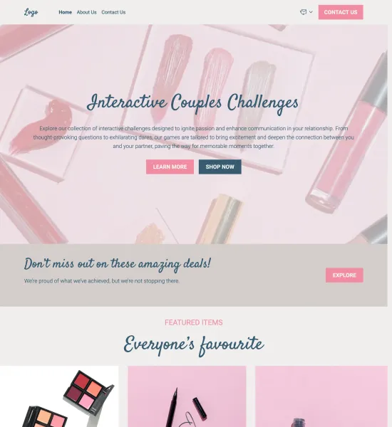 beauty store template preview