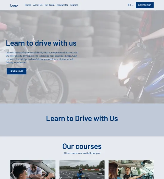 driving school template preview