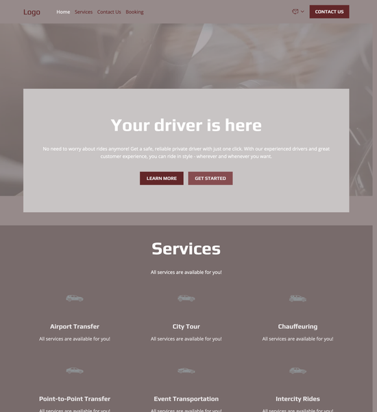 private driver template preview