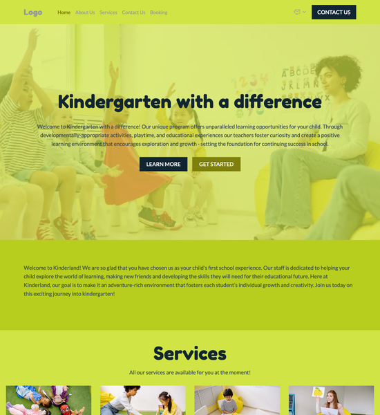 kindergarten template preview