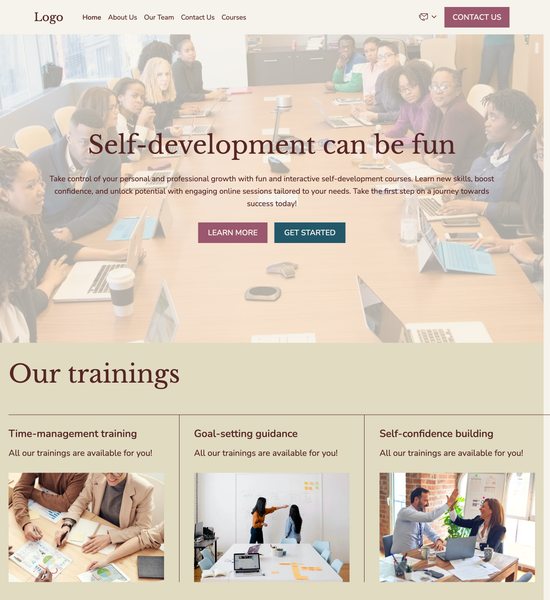 self-development courses template preview