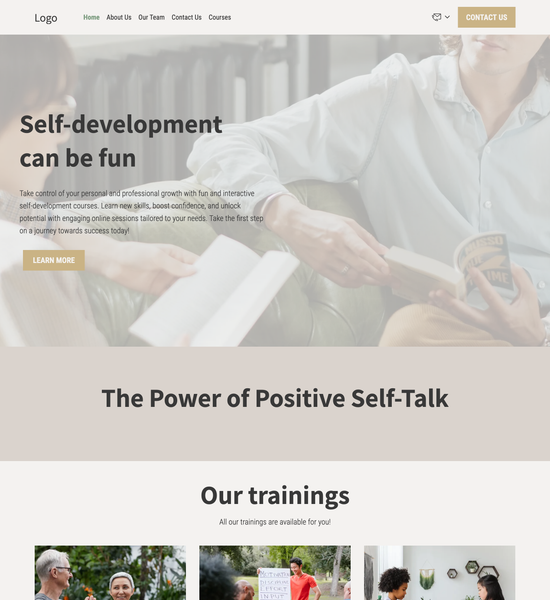 self-development courses template preview