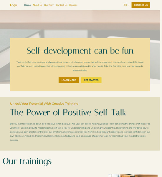 self-development courses template preview