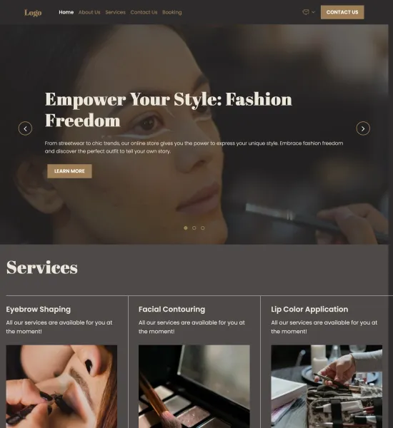 makeup studio  template preview