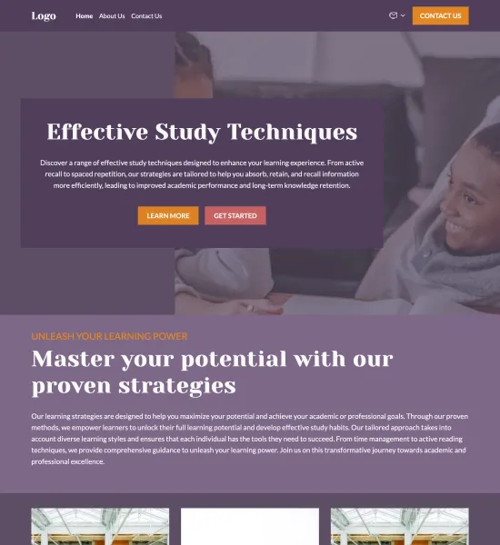 educational blog template preview