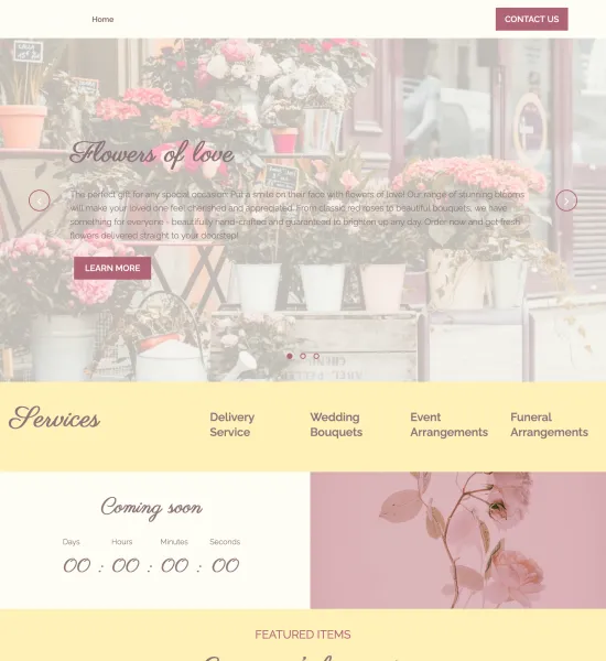 flower store template preview