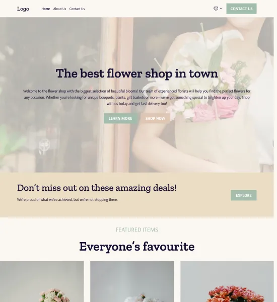 flower store template preview