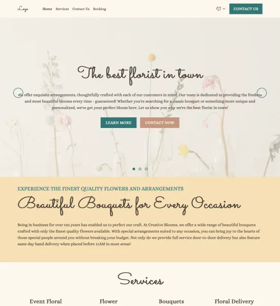 florist template preview