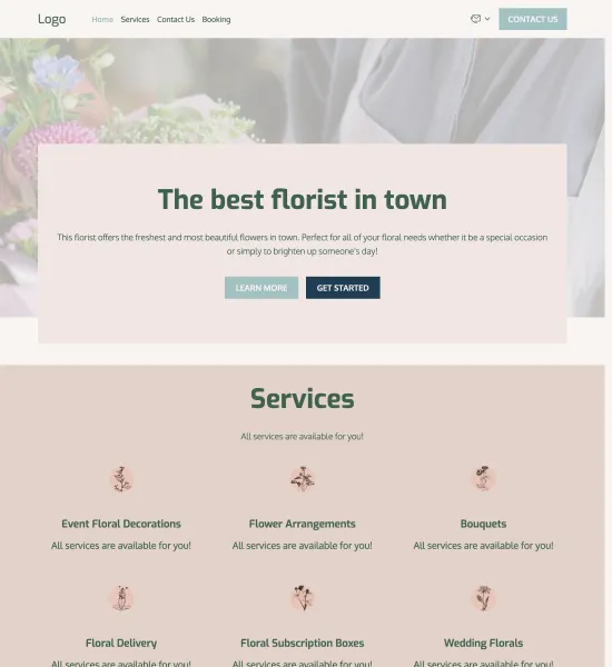 florist template preview