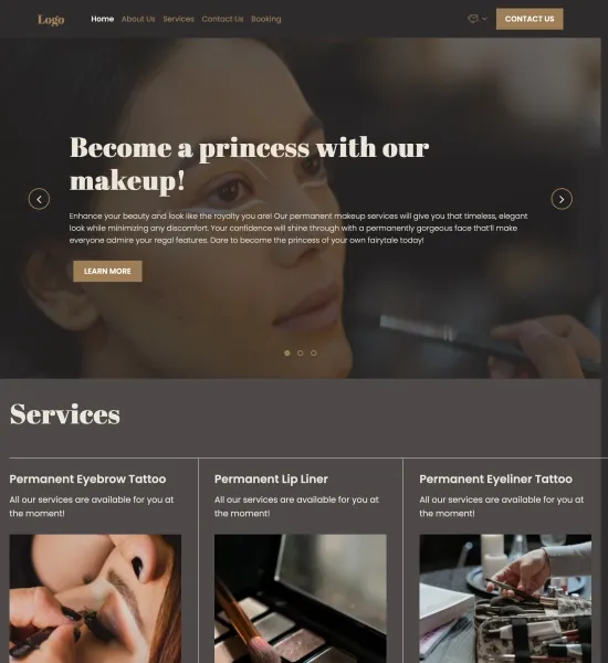 permanent makeup clinic template preview