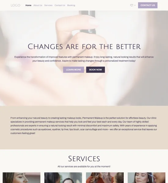 permanent makeup clinic template preview