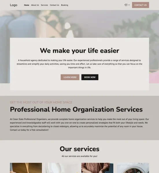 household agency template preview