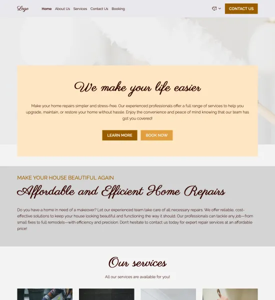 house repair services template preview