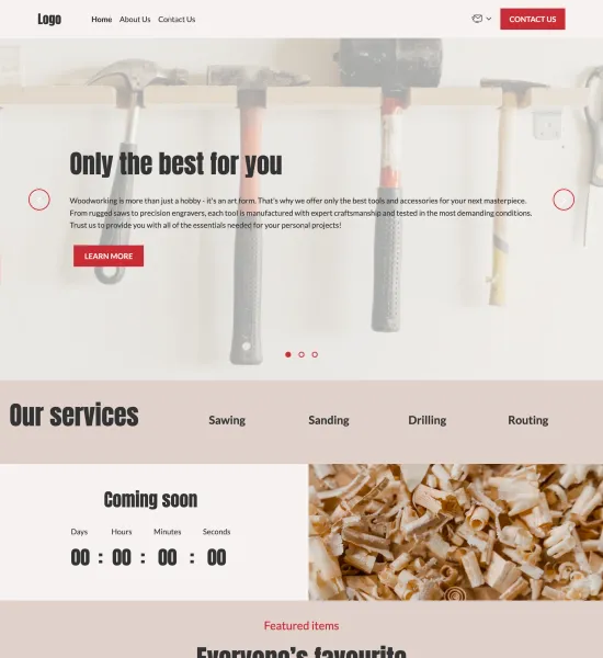 woodworking tools & accessories template preview