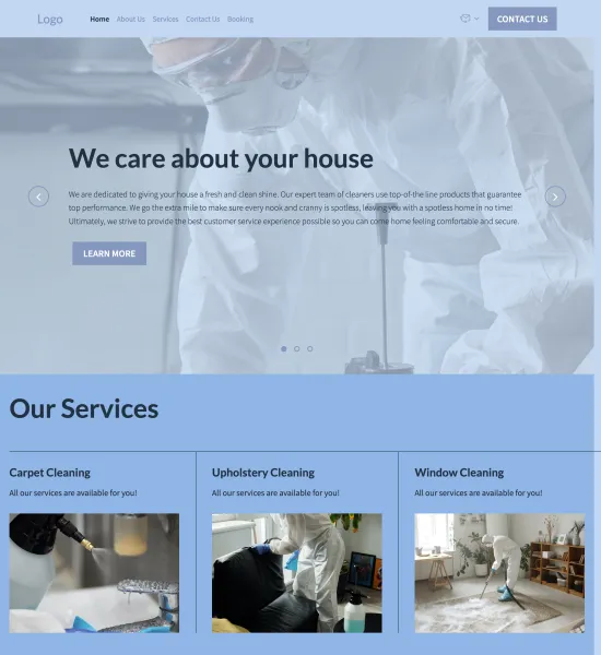 cleaning company  template preview